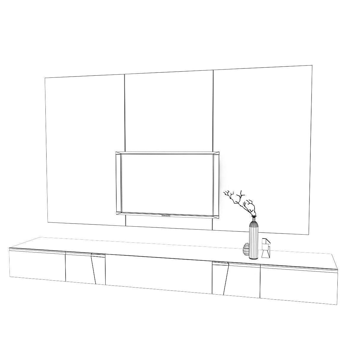 Wall TV 3d models collection _12
