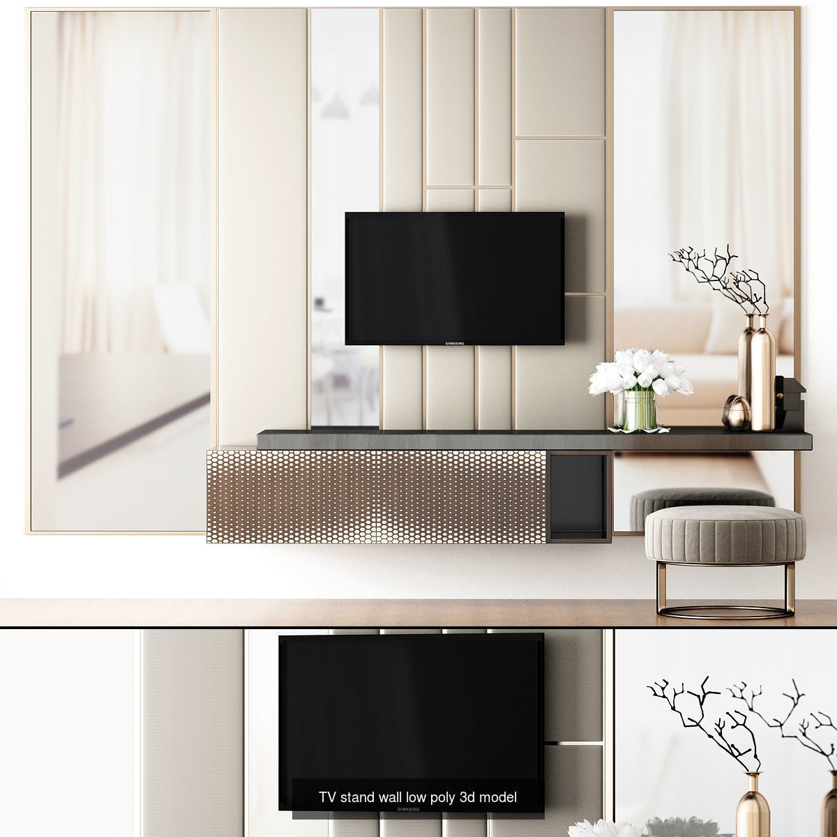 Wall TV 3d models collection _2