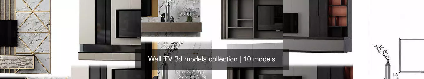 Wall TV 3d models collection _1