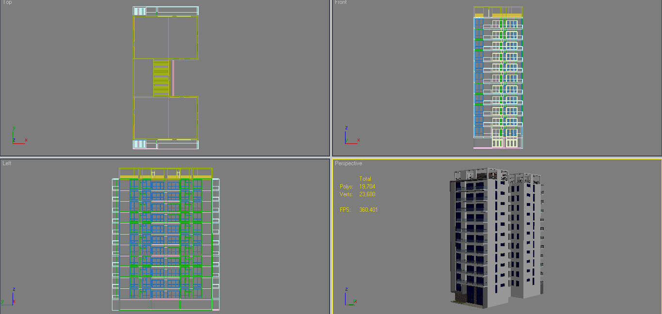 Apartment Building 13 3D model_12