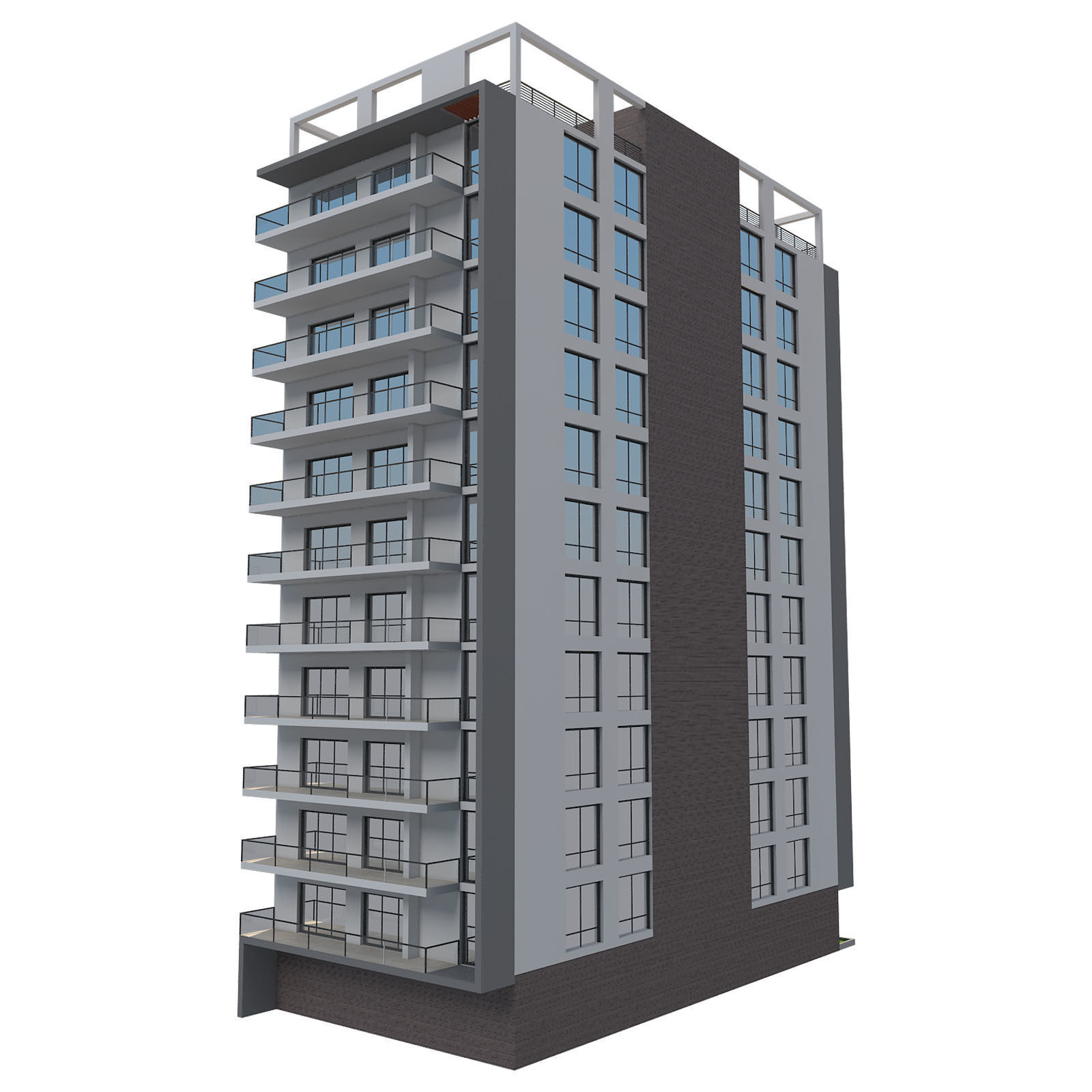 Apartment Building 13 3D model_16