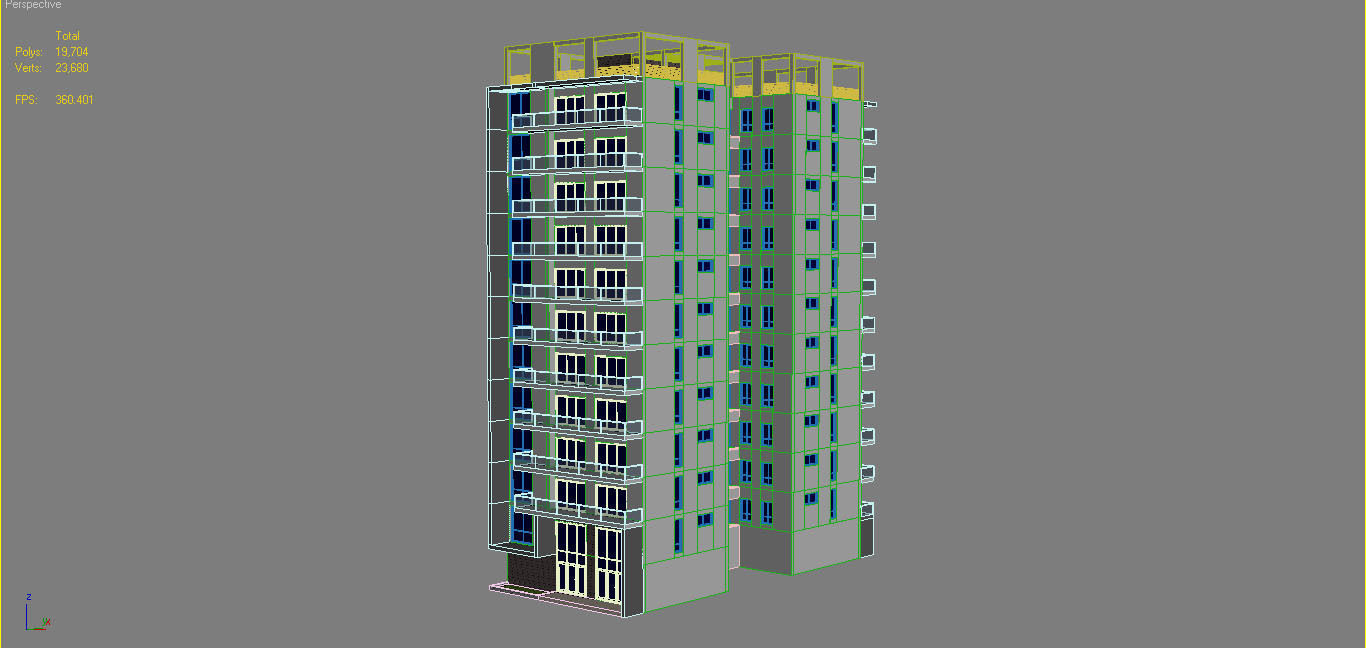Apartment Building 13 3D model_11