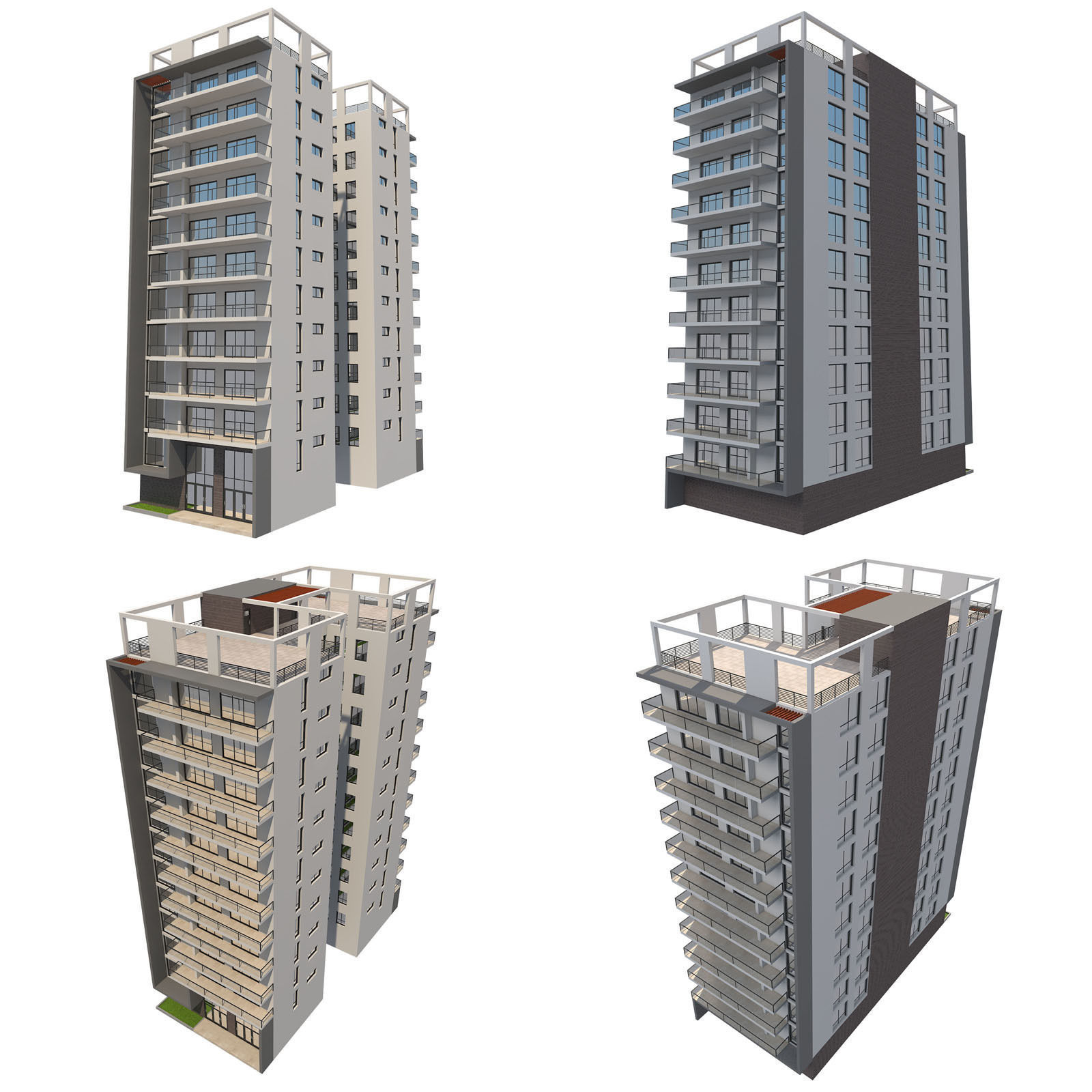 Apartment Building 13 3D model_19