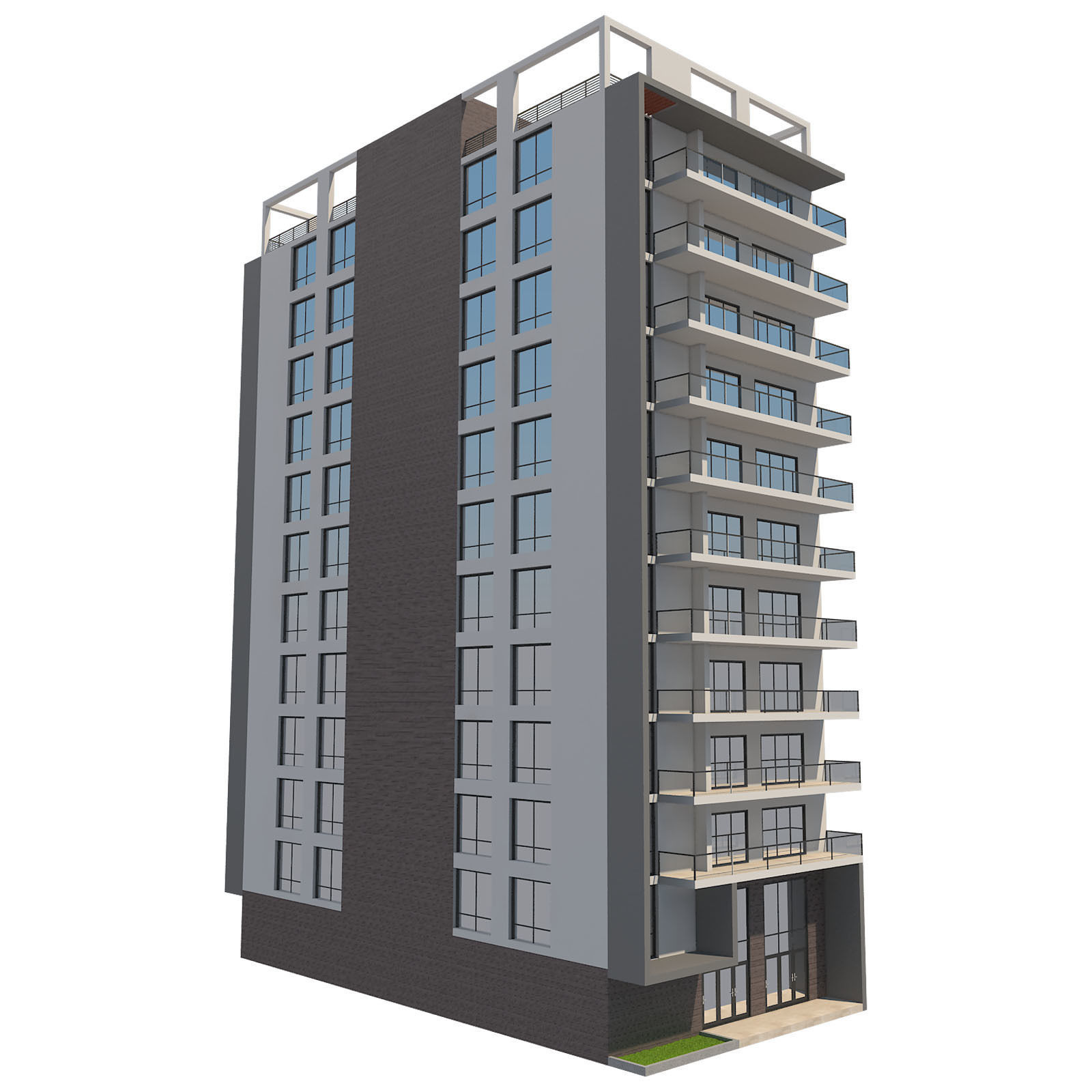 Apartment Building 13 3D model_14