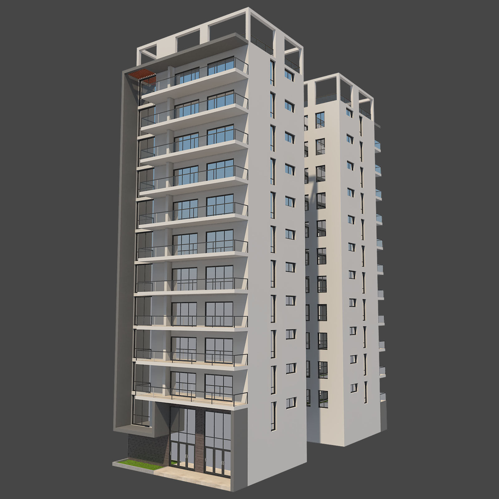Apartment Building 13 3D model_13