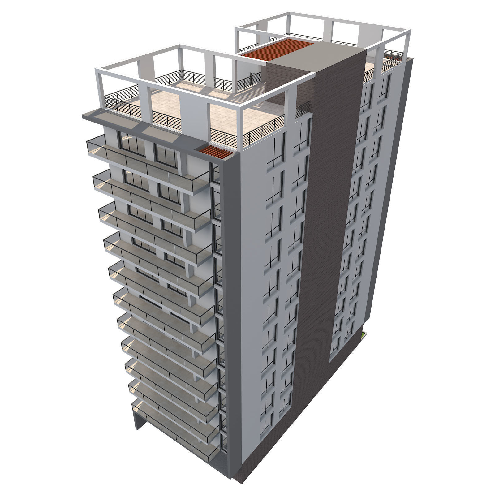 Apartment Building 13 3D model_18
