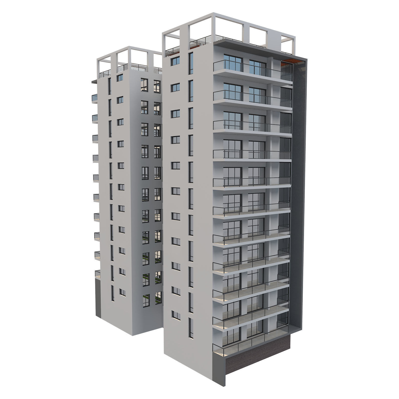 Apartment Building 13 3D model_15