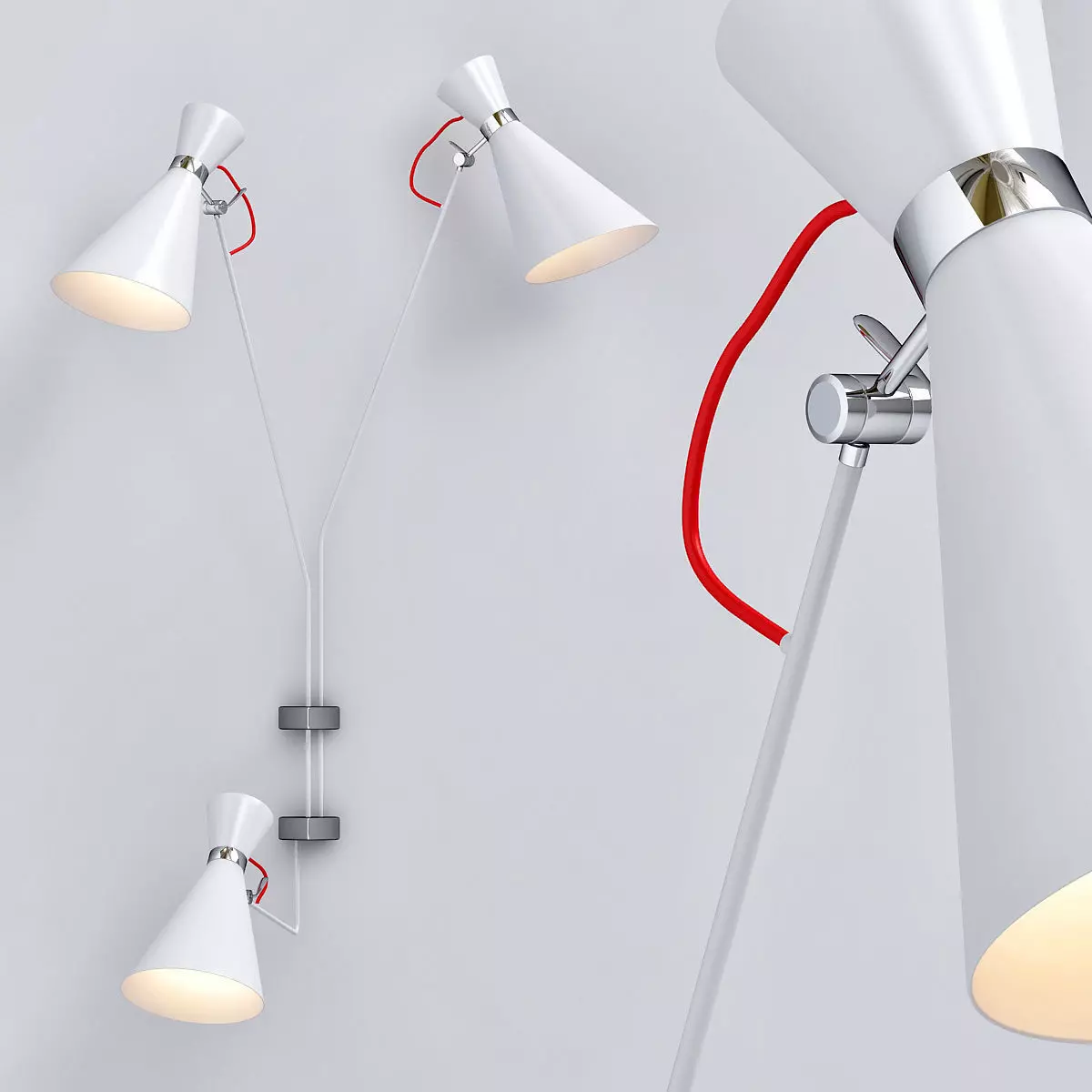 Simone three lamps 3D model