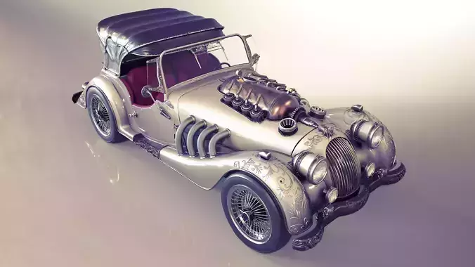 Steampunk Car - Morgan Roadster