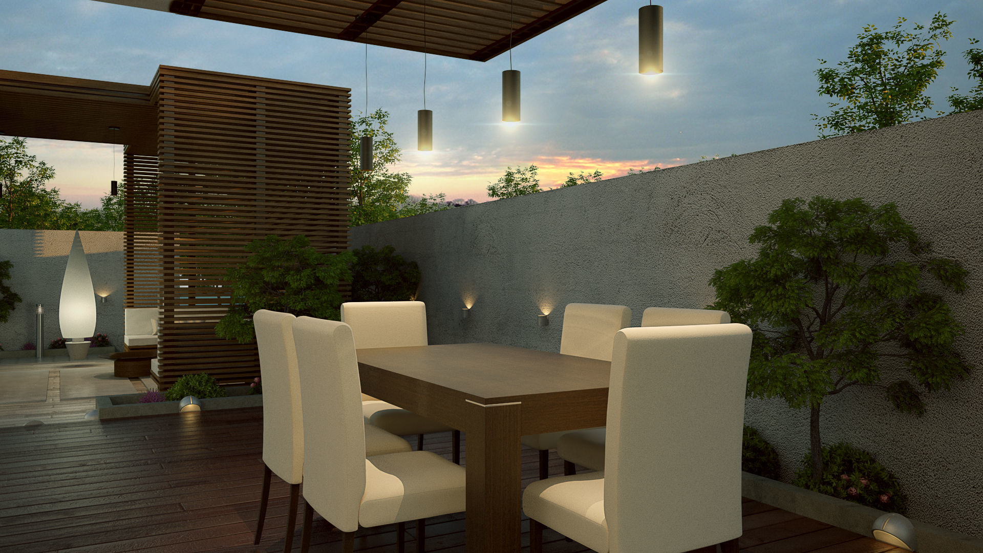 landscape villa 3D model_2