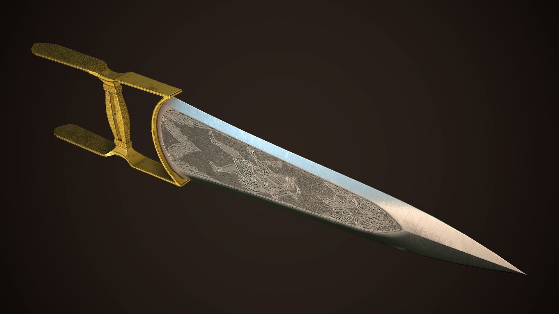 Assassin Blade 01 Low-poly 3D model_4