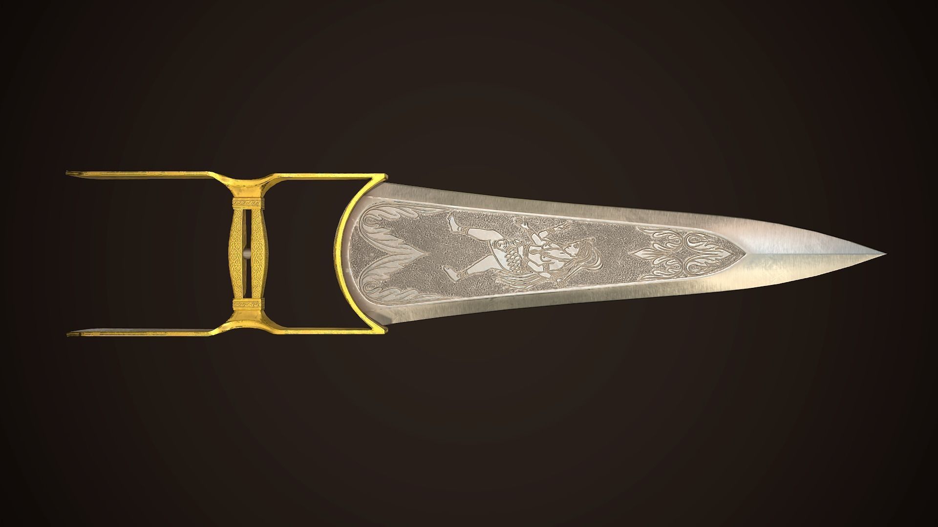 Assassin Blade 01 Low-poly 3D model_2