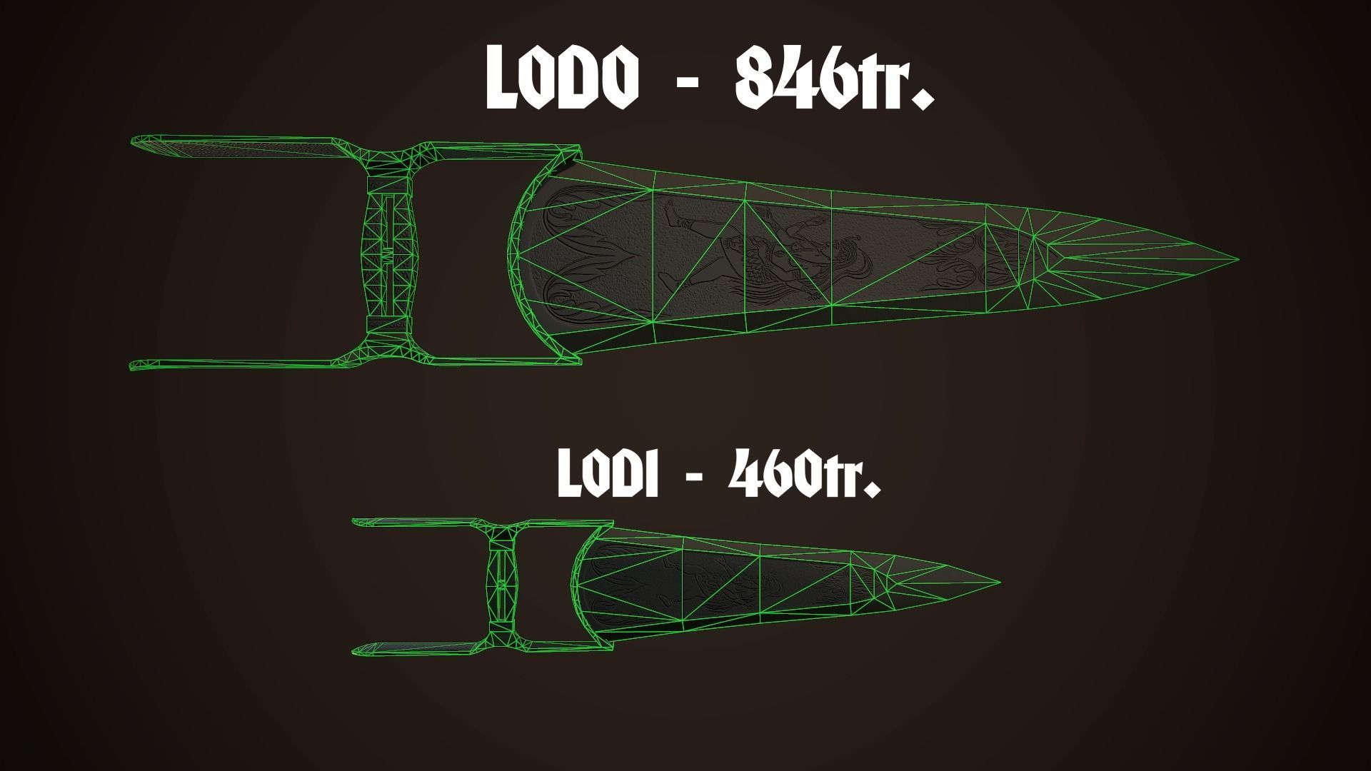 Assassin Blade 01 Low-poly 3D model_9