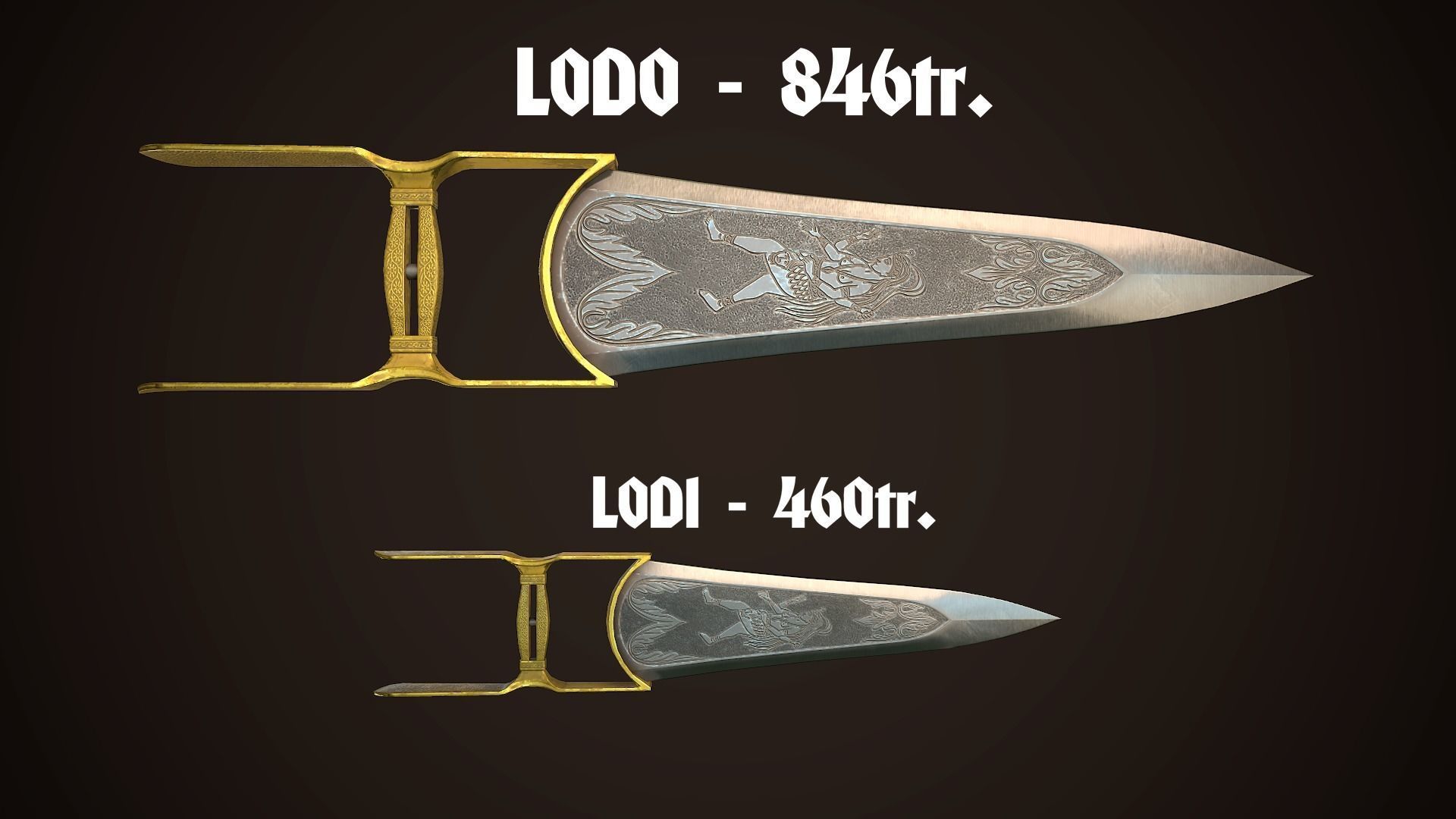 Assassin Blade 01 Low-poly 3D model_1