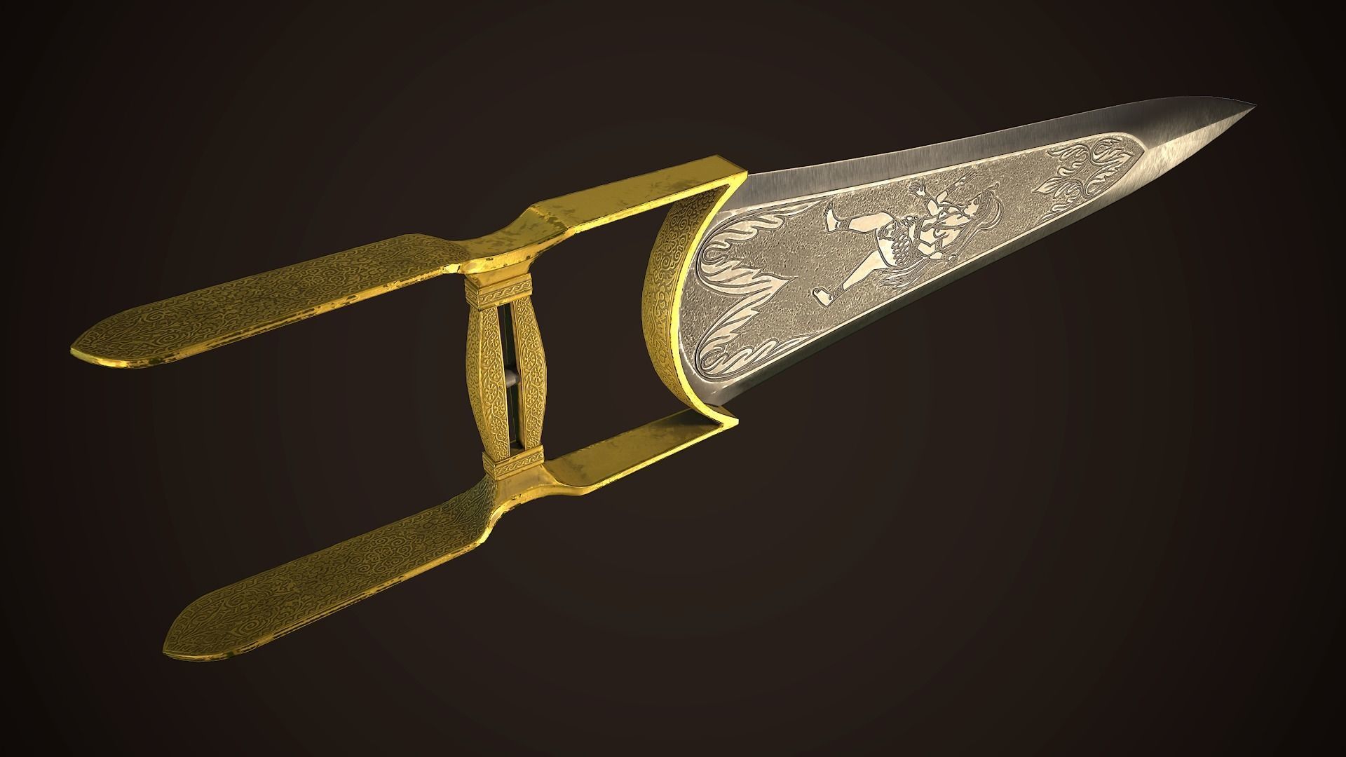 Assassin Blade 01 Low-poly 3D model_3