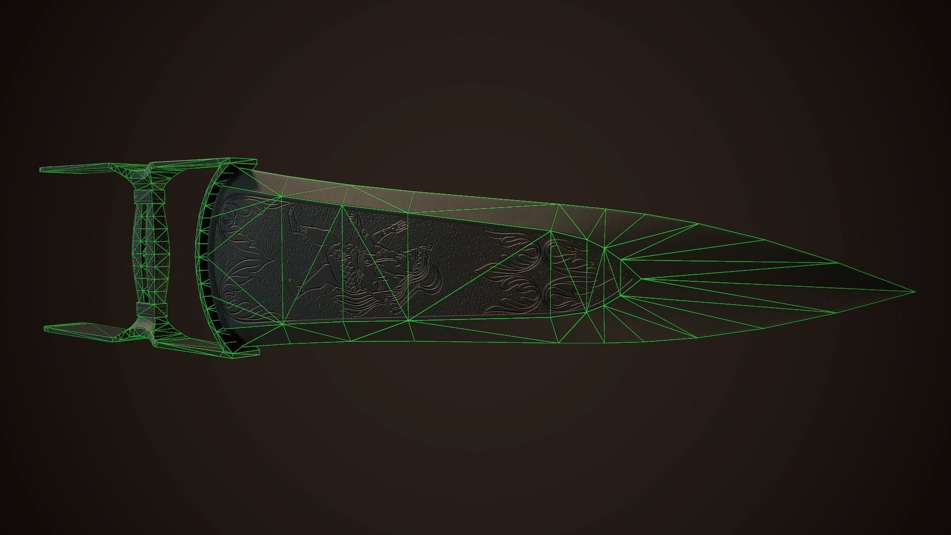 Assassin Blade 01 Low-poly 3D model_13