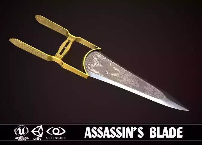 Assassin Blade 01 Low-poly 3D model