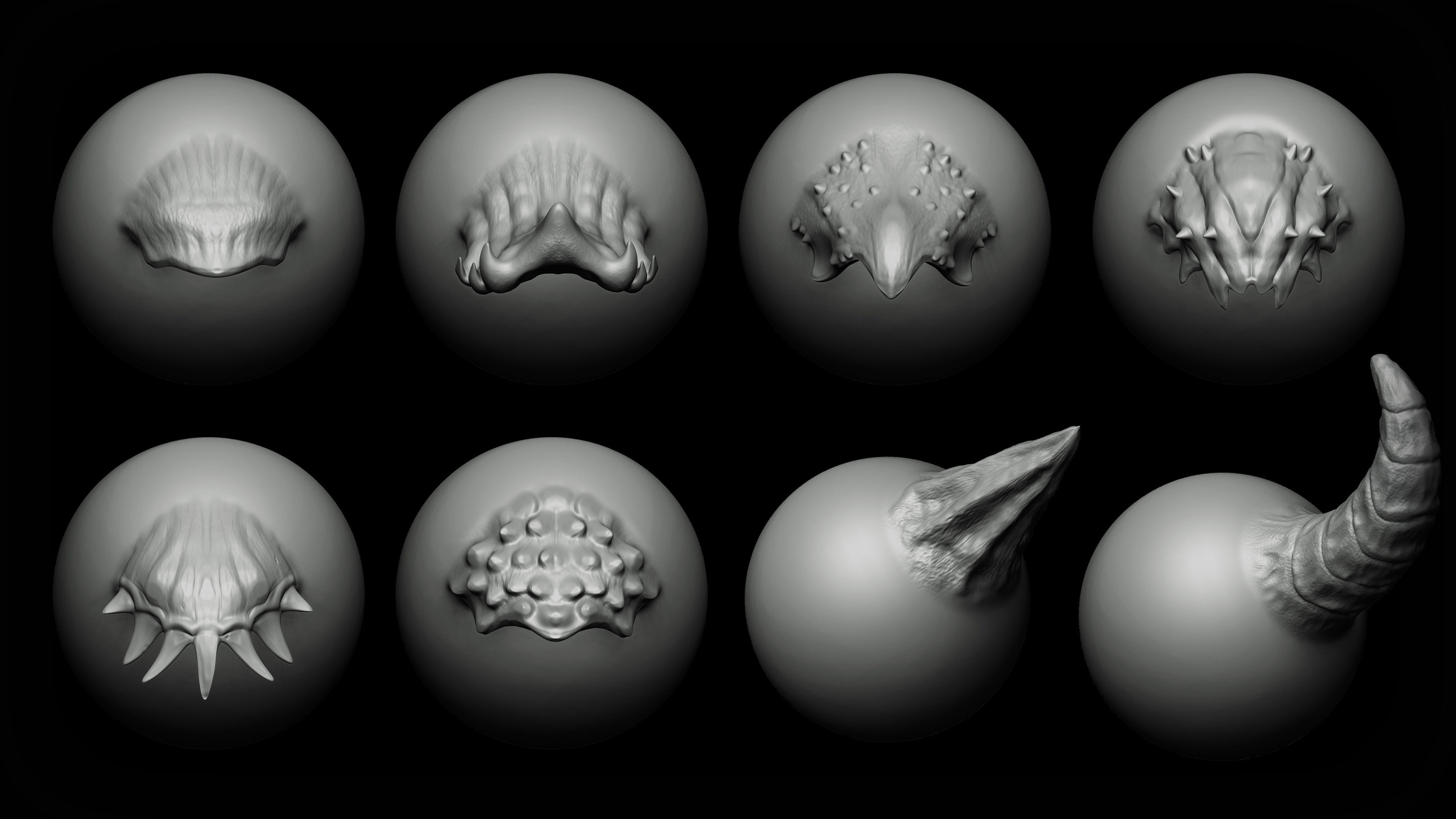 Zbrush and Blender - 40 Dragon VDM Brush Part 2 3D model_2