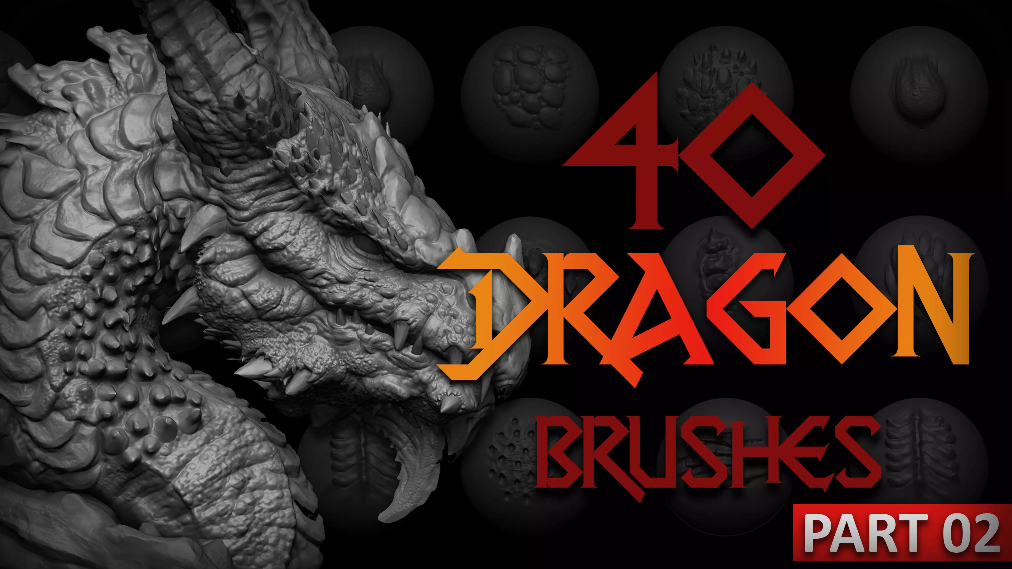 Zbrush and Blender - 40 Dragon VDM Brush Part 2 3D model_0