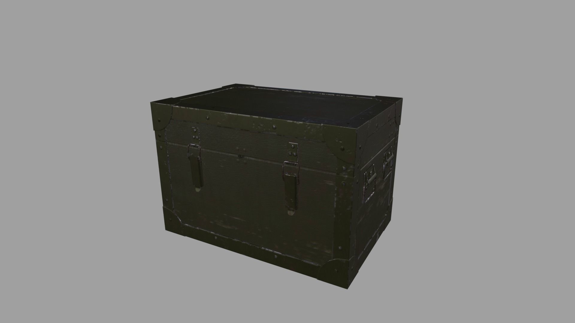 WWII Ammo Box Low-poly 3D model_10