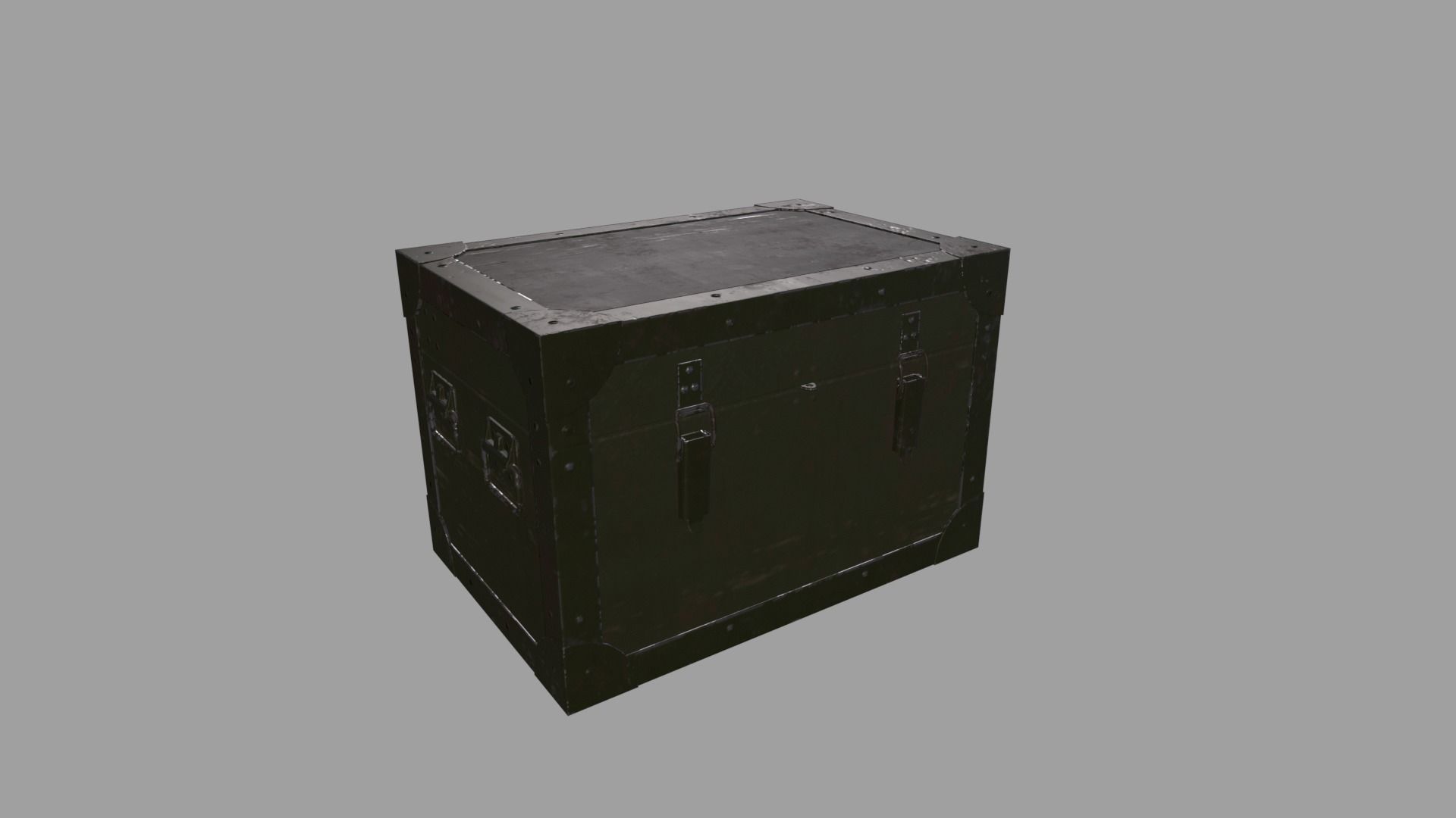 WWII Ammo Box Low-poly 3D model_11