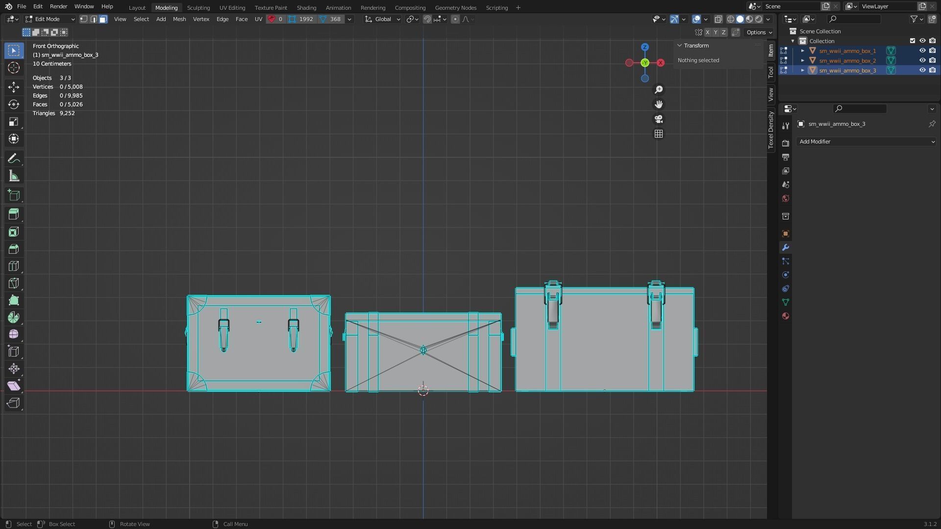 WWII Ammo Box Low-poly 3D model_12