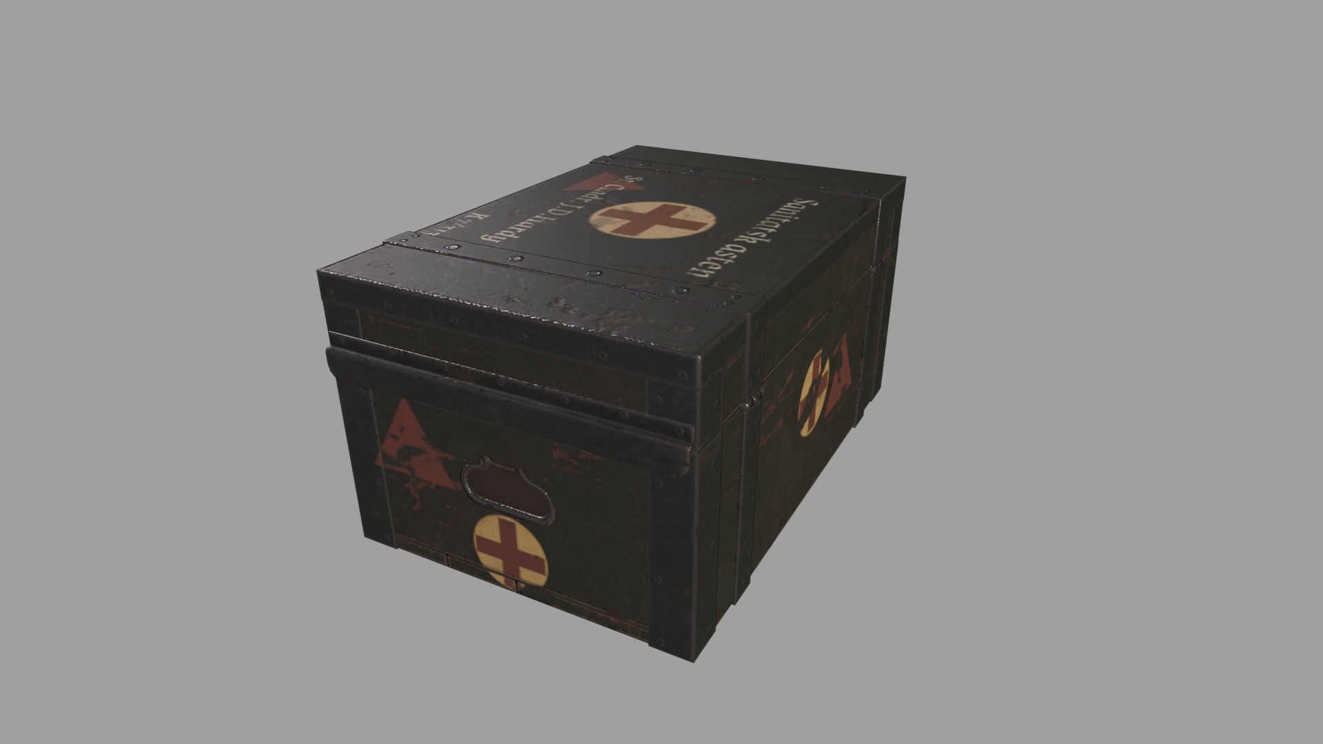 WWII Ammo Box Low-poly 3D model_6
