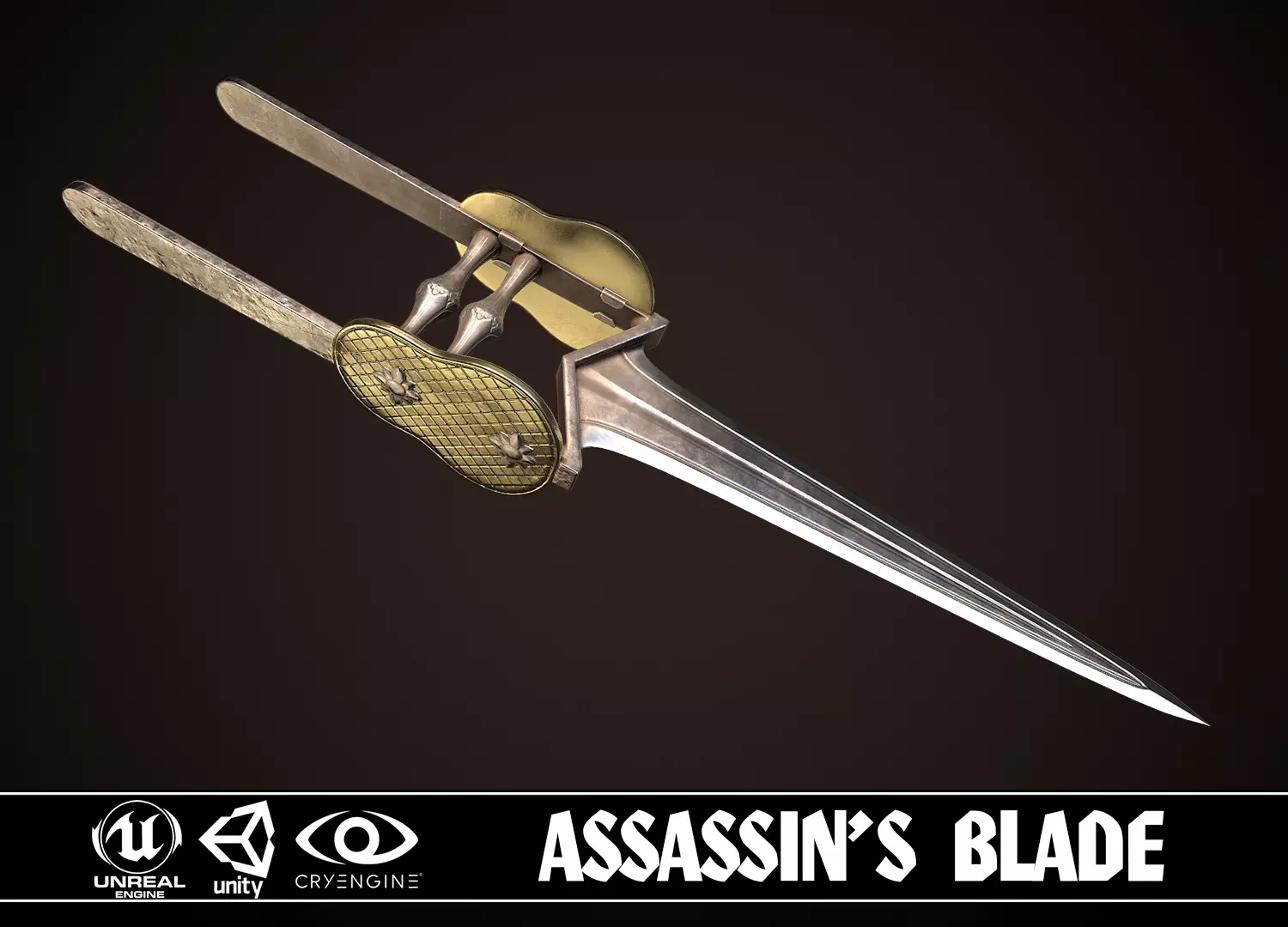 Assassin Blade 02 Low-poly 3D model_0