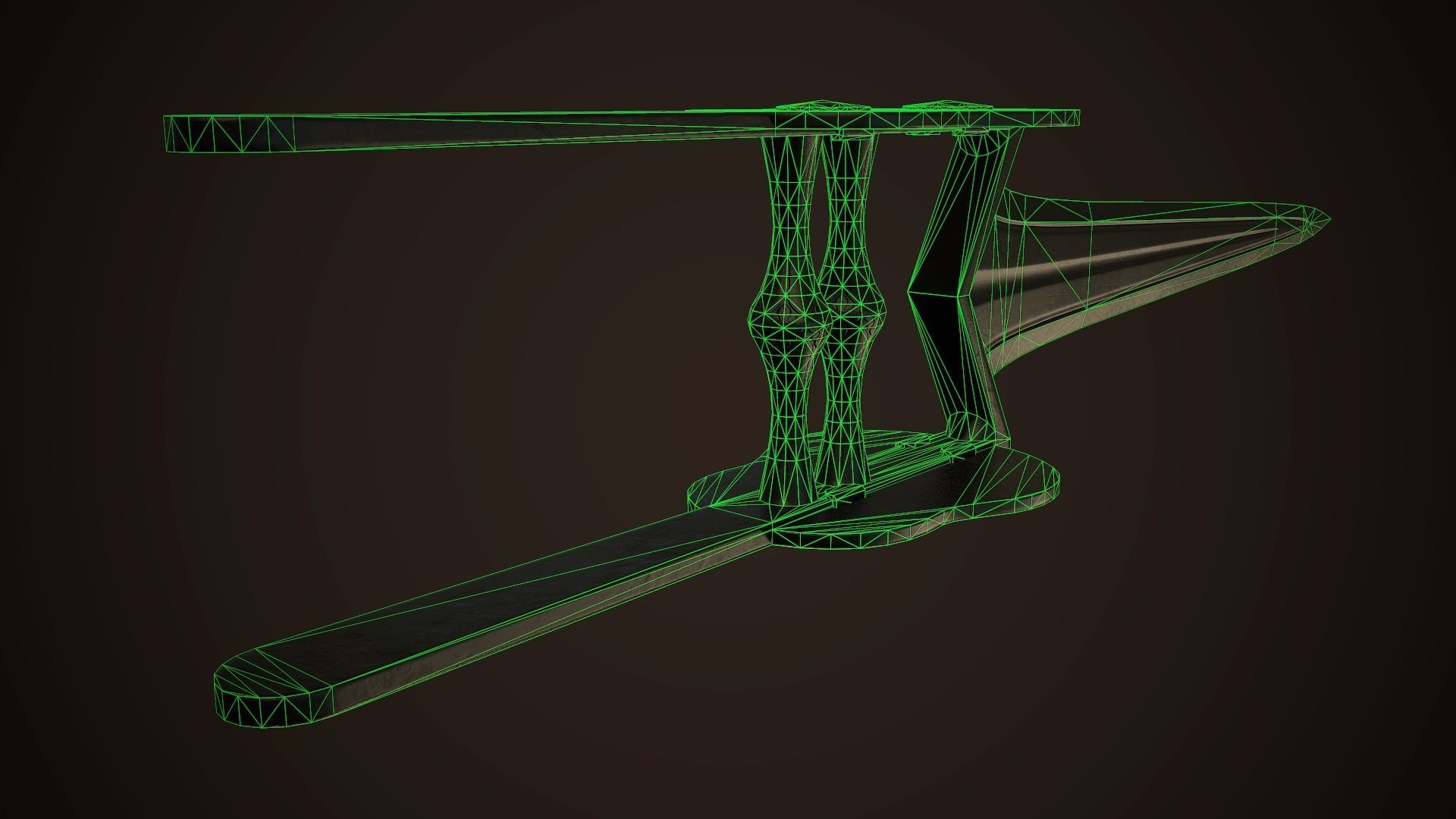 Assassin Blade 02 Low-poly 3D model_10