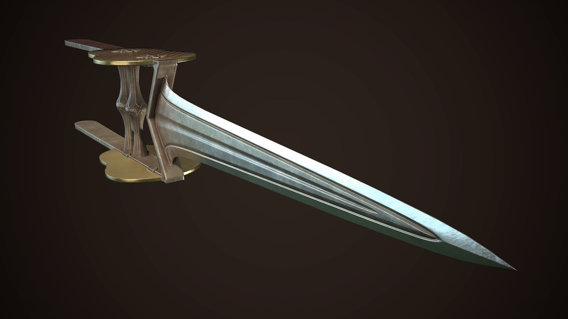 Assassin Blade 02 Low-poly 3D model_4