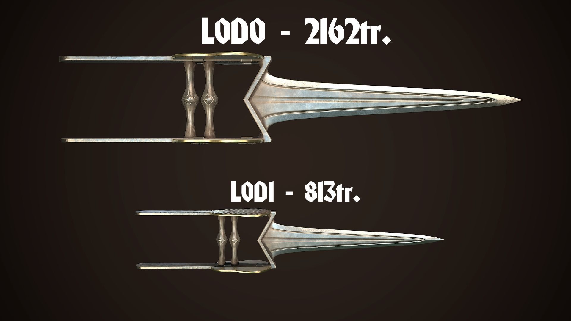 Assassin Blade 02 Low-poly 3D model_1