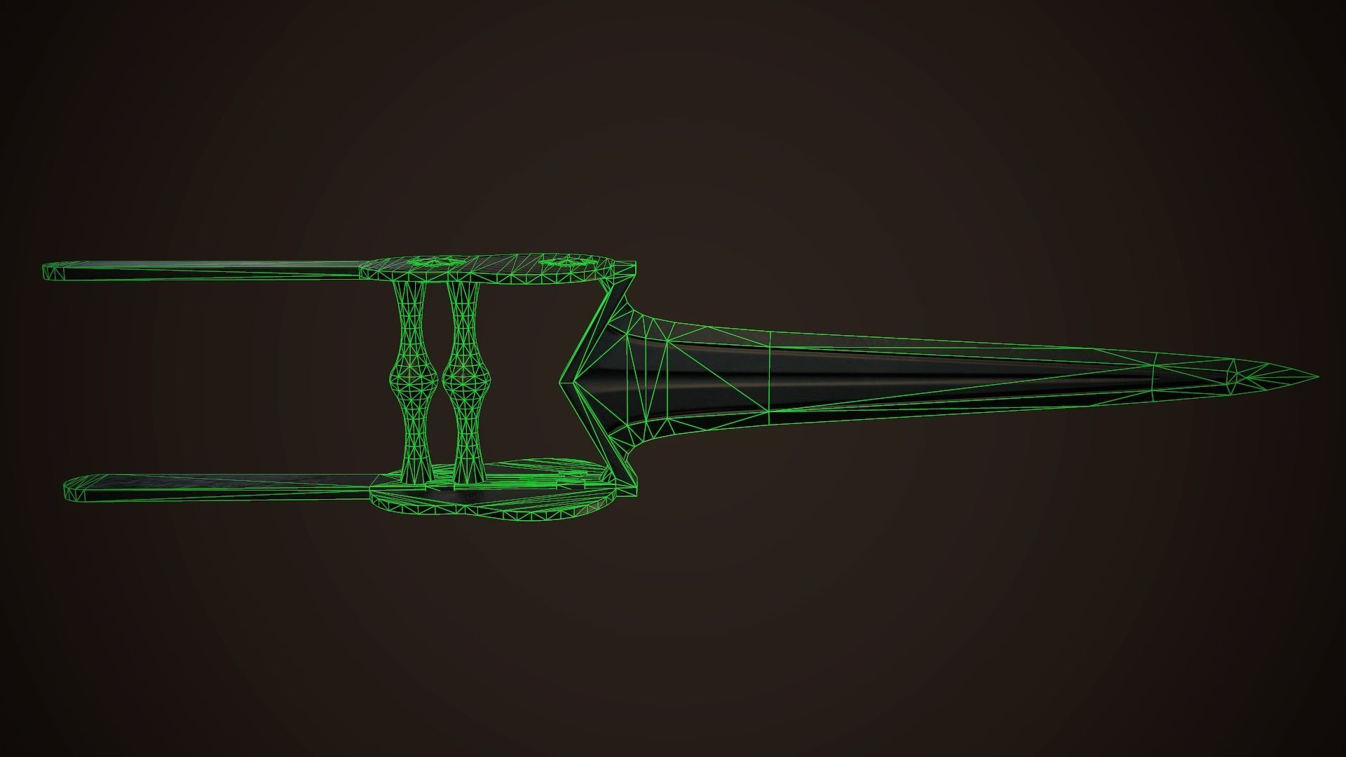 Assassin Blade 02 Low-poly 3D model_9