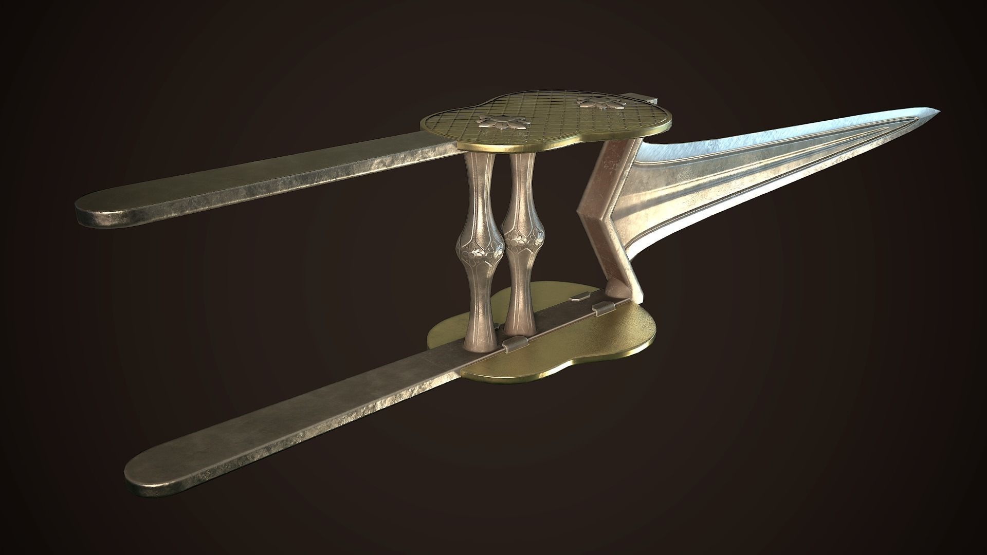 Assassin Blade 02 Low-poly 3D model_3