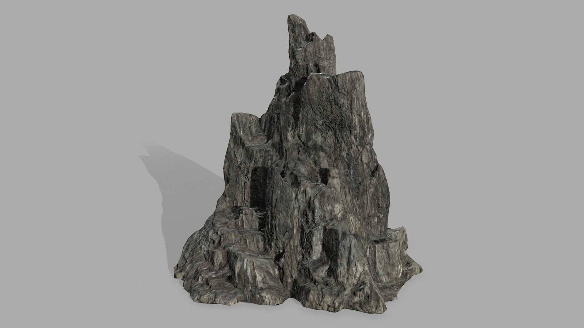 Rock set Low-poly 3D model_2