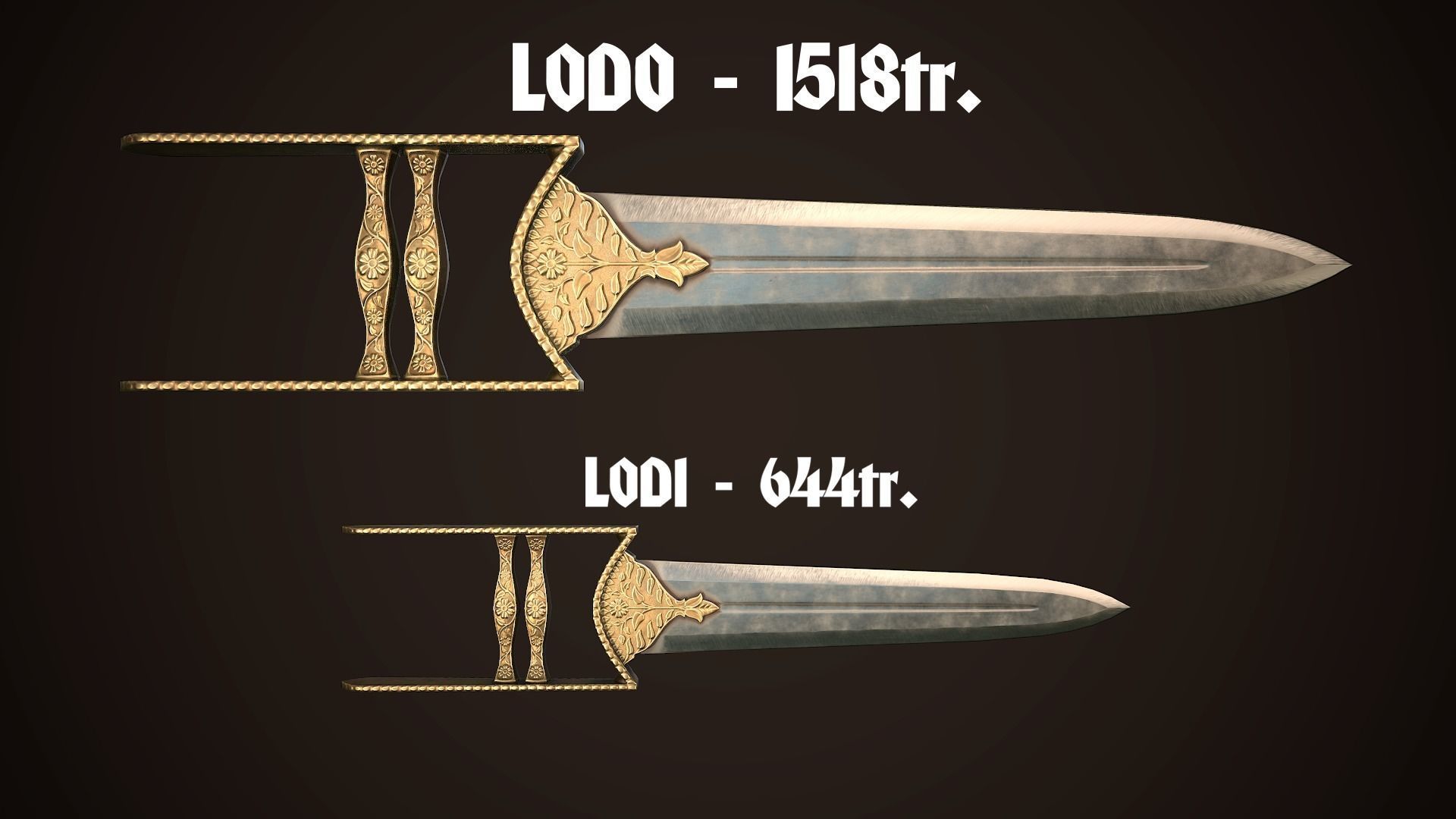 Assassin Blade 03 Low-poly 3D model_1