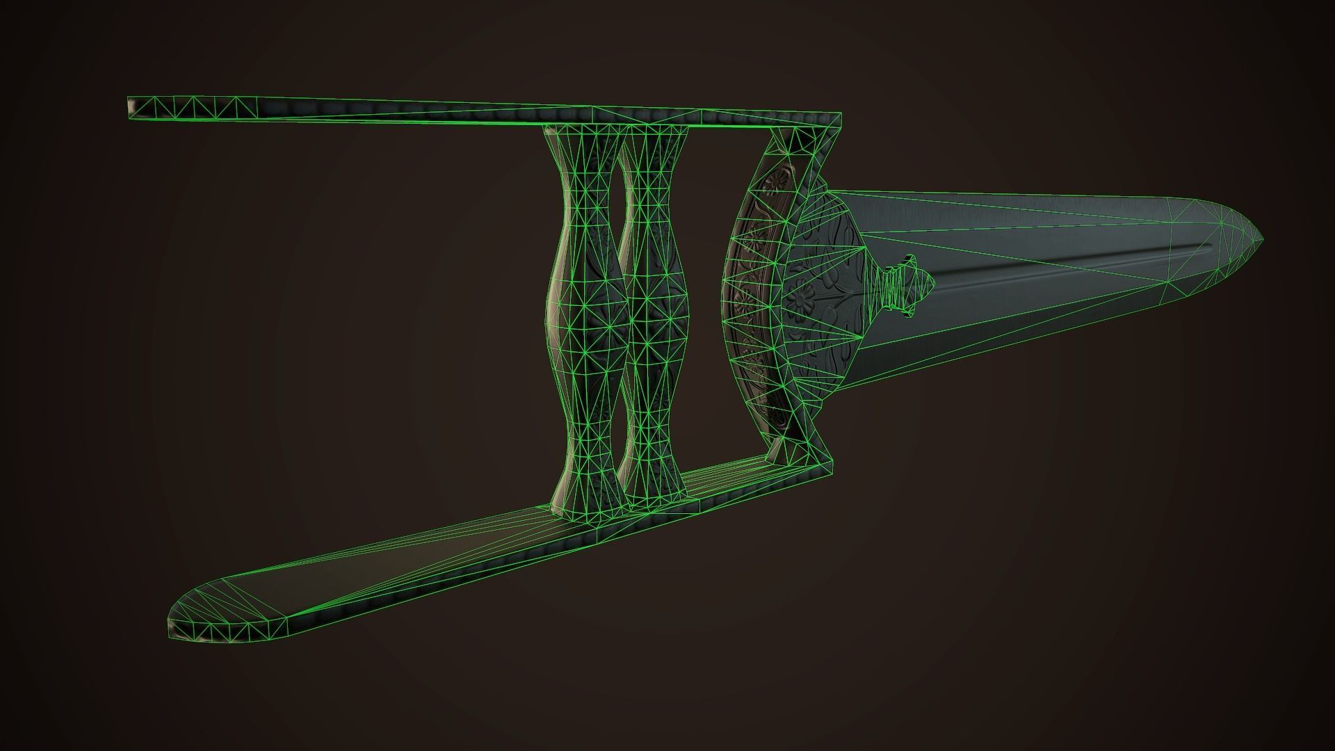 Assassin Blade 03 Low-poly 3D model_11