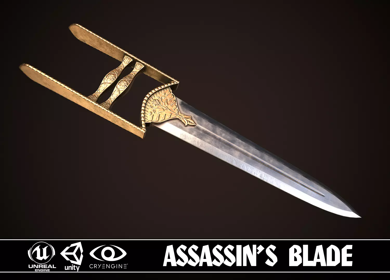 Assassin Blade 03 Low-poly 3D model_0