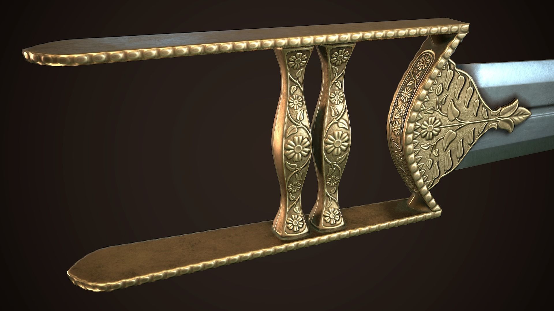 Assassin Blade 03 Low-poly 3D model_7