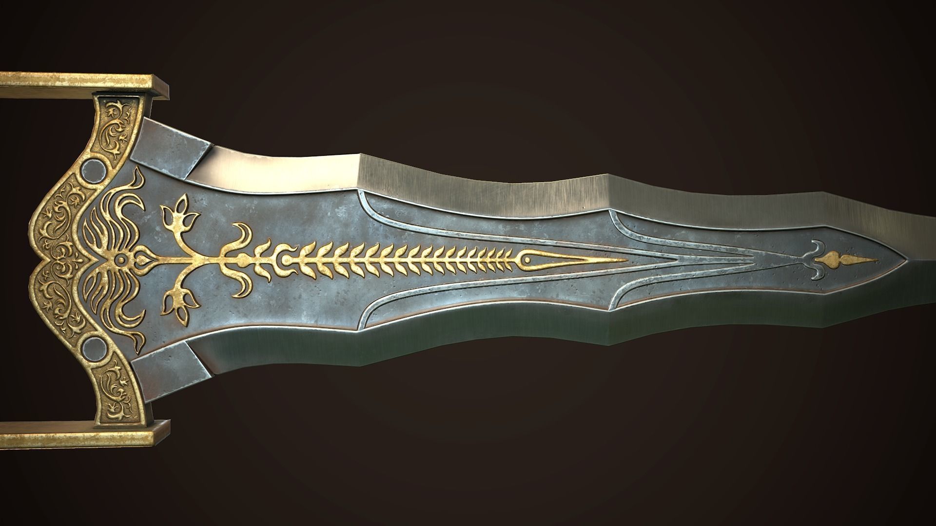 Assassin Blade 04 Low-poly 3D model_7
