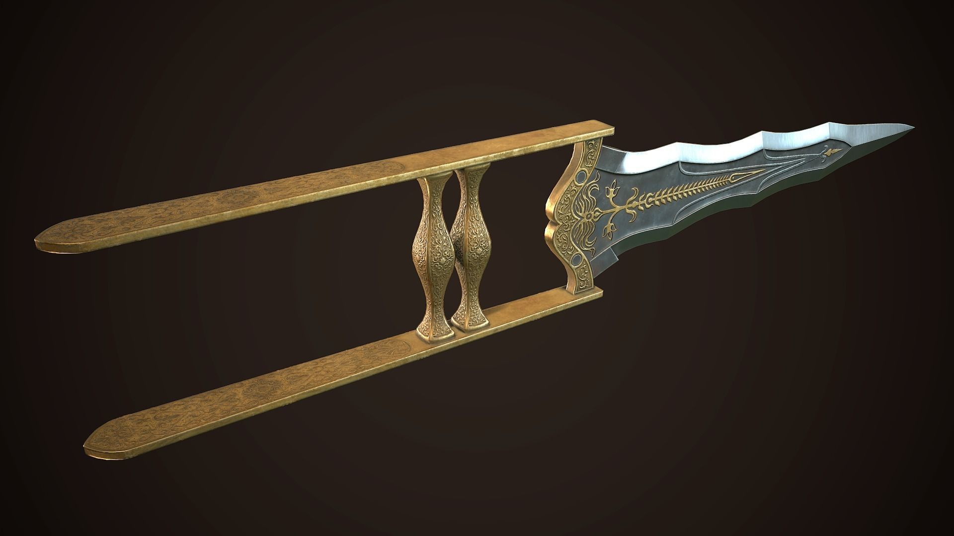 Assassin Blade 04 Low-poly 3D model_3