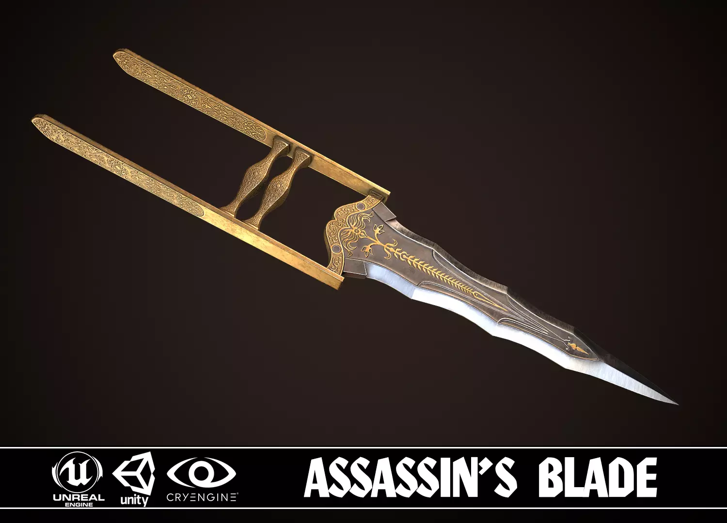 Assassin Blade 04 Low-poly 3D model_0