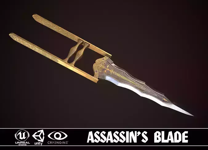 Assassin Blade 04 Low-poly 3D model
