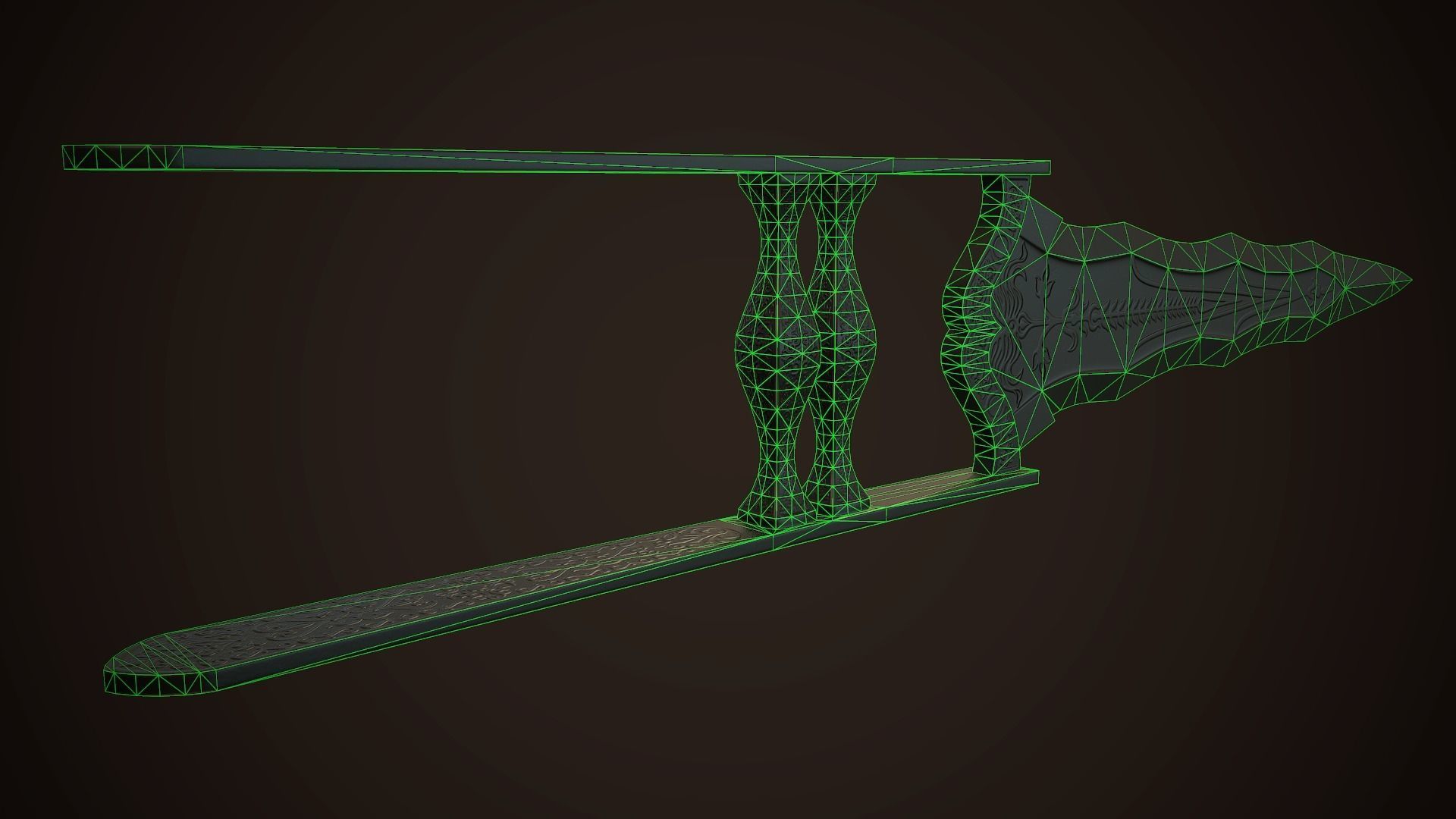 Assassin Blade 04 Low-poly 3D model_10