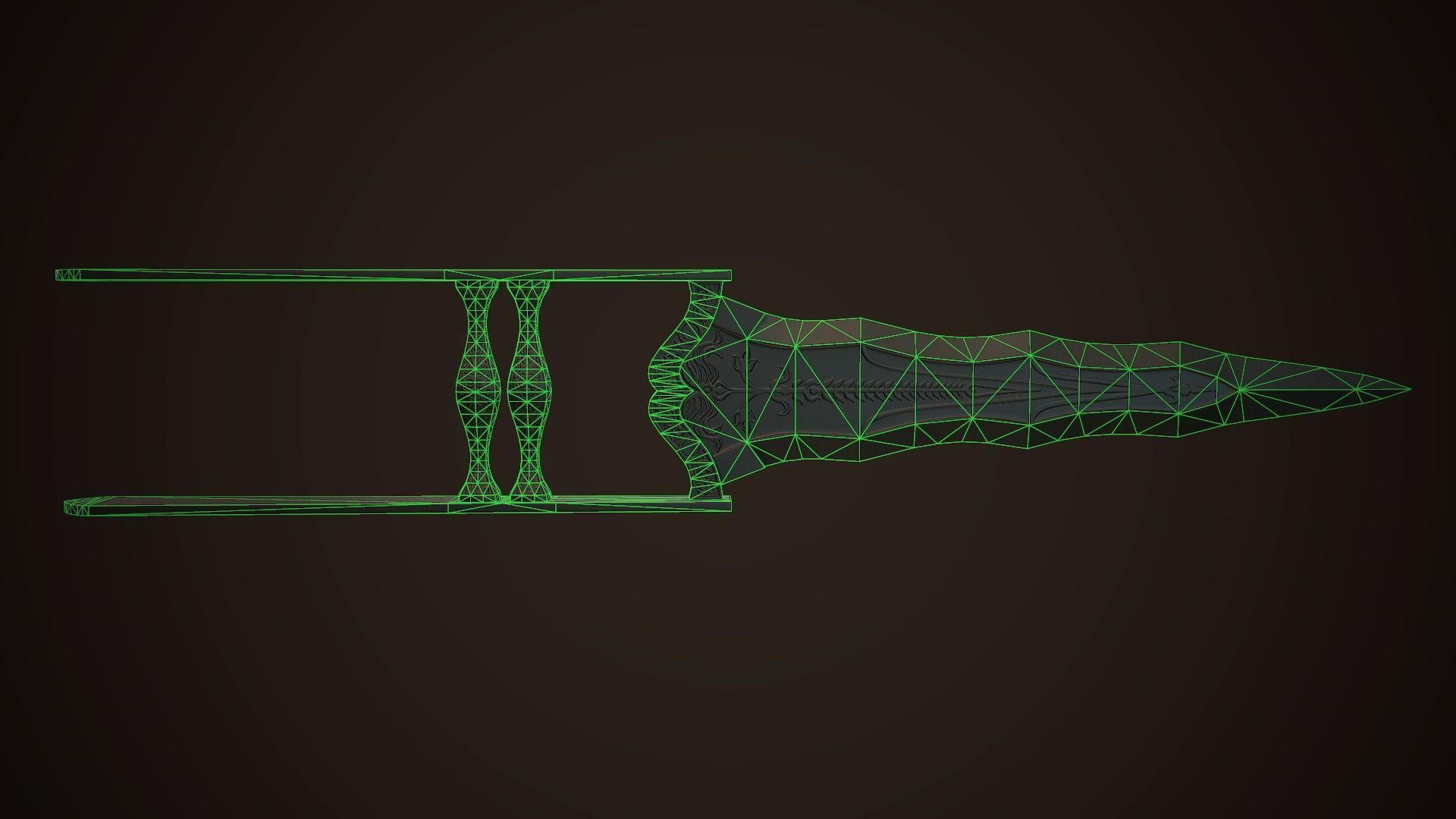 Assassin Blade 04 Low-poly 3D model_9