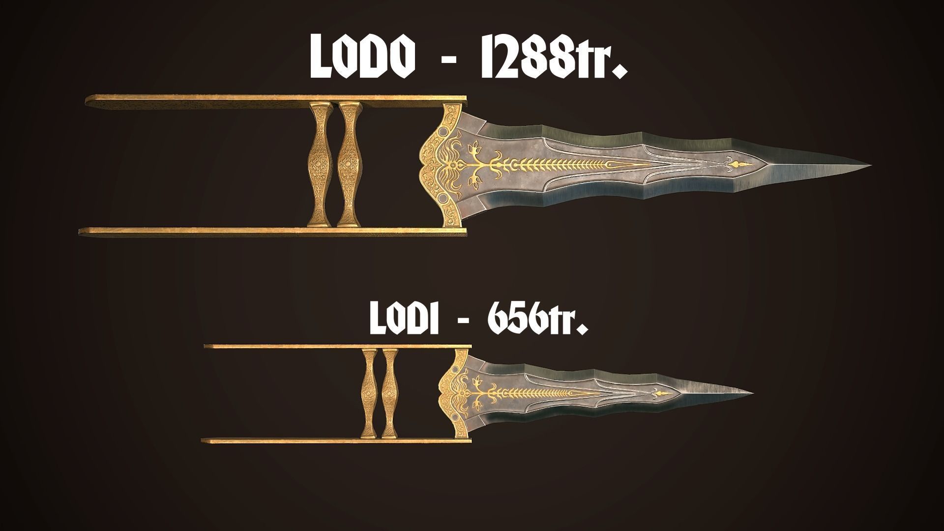 Assassin Blade 04 Low-poly 3D model_1