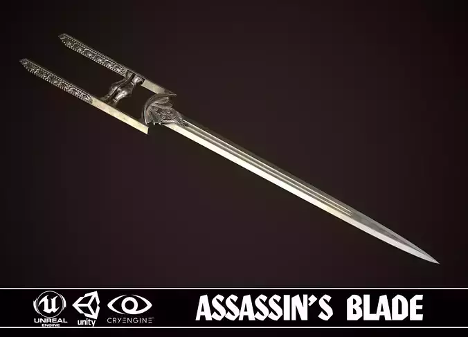 Assassin Blade 05 Low-poly 3D model