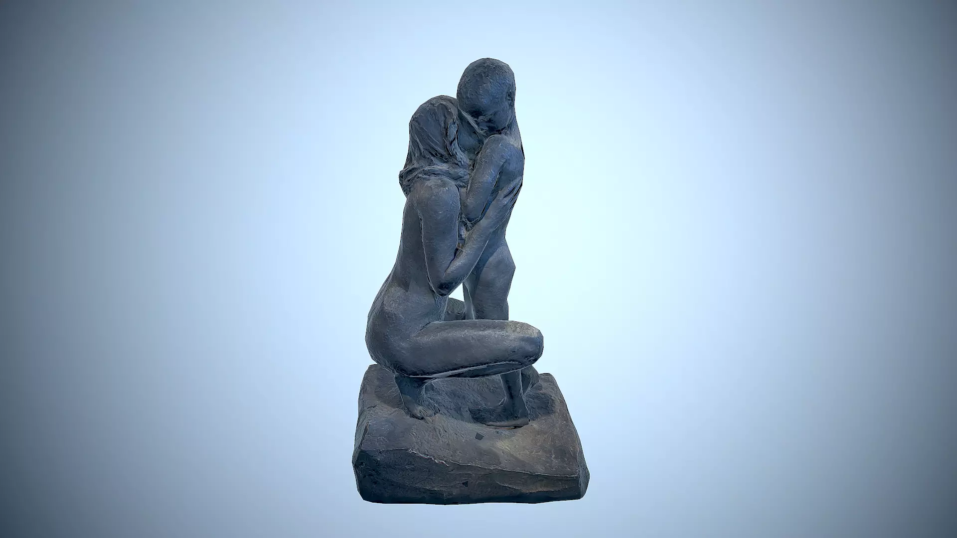 Mother and Child Gustav Vigeland Low-poly 3D model
