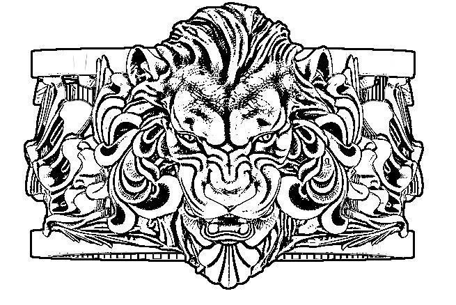 Jewelry Lion Ring Carved Pattern 3D print model_9