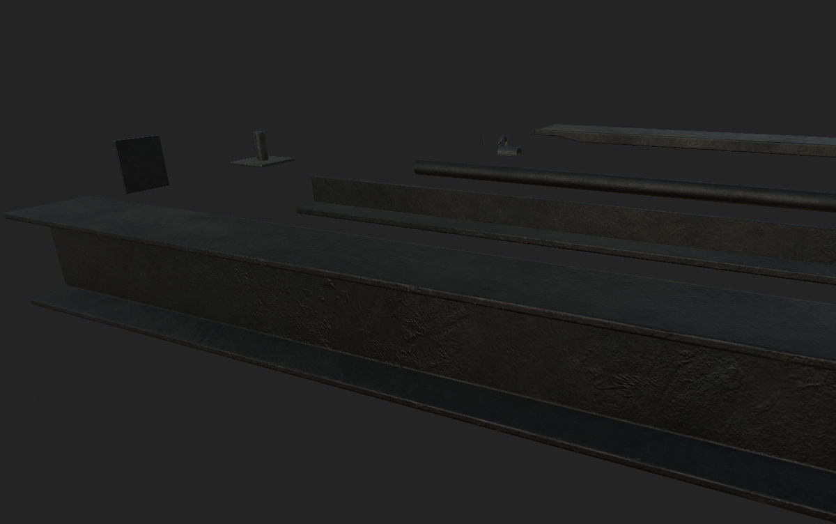 Modular Scaffolding Set Free low-poly 3D model_12