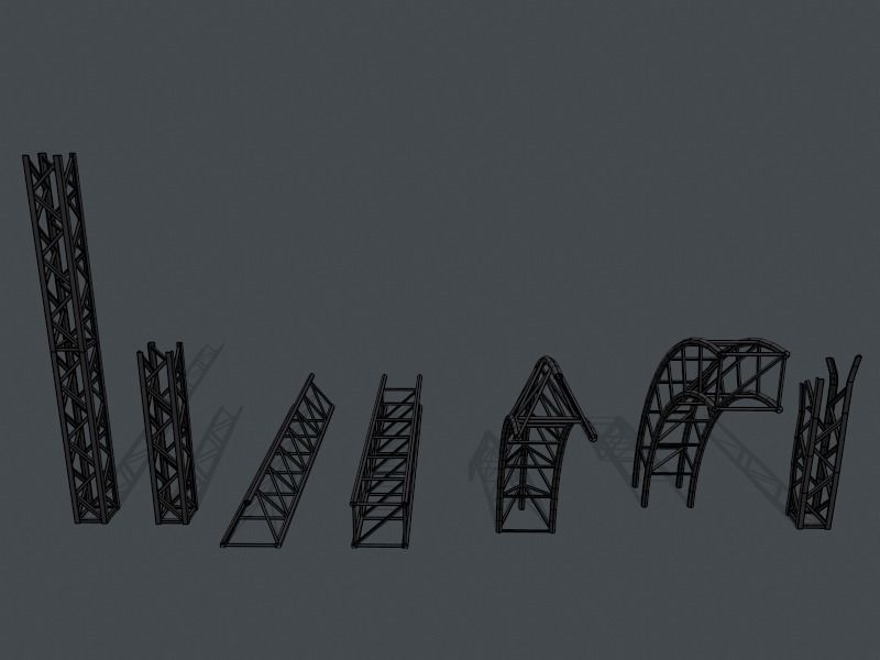 Modular Scaffolding Set Free low-poly 3D model_5